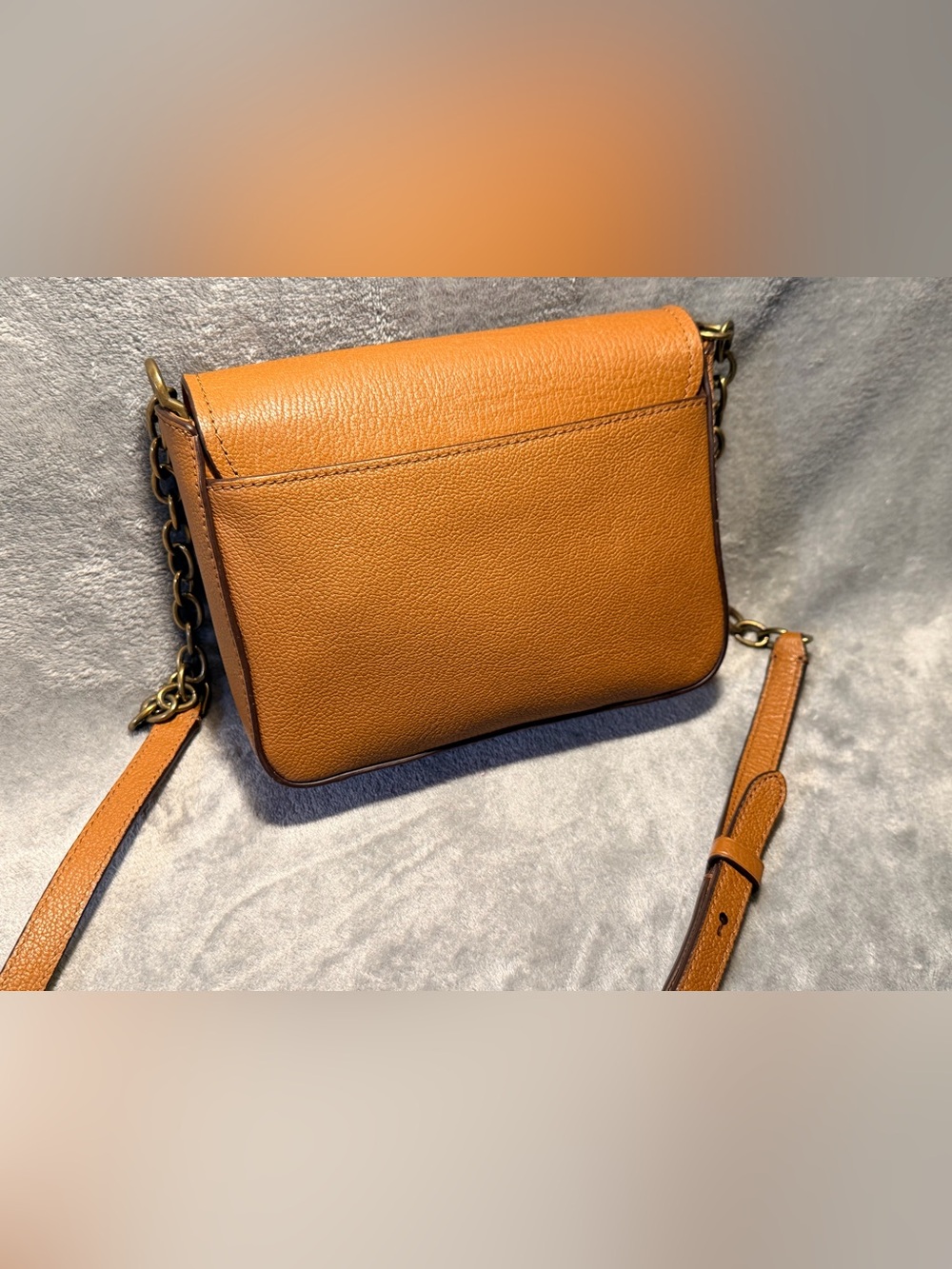 Ralph Lauren LRL Millbrook Pebbled Leather Crossbody with Chain Strap - Picture 6 of 11